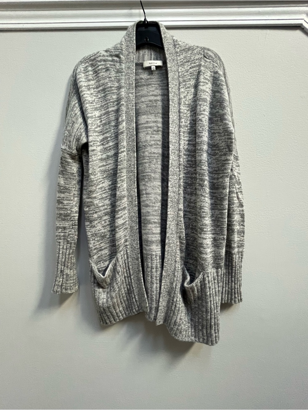 Aritzia Talula Heather Gray Viscose Cashmere Blend Cardigan